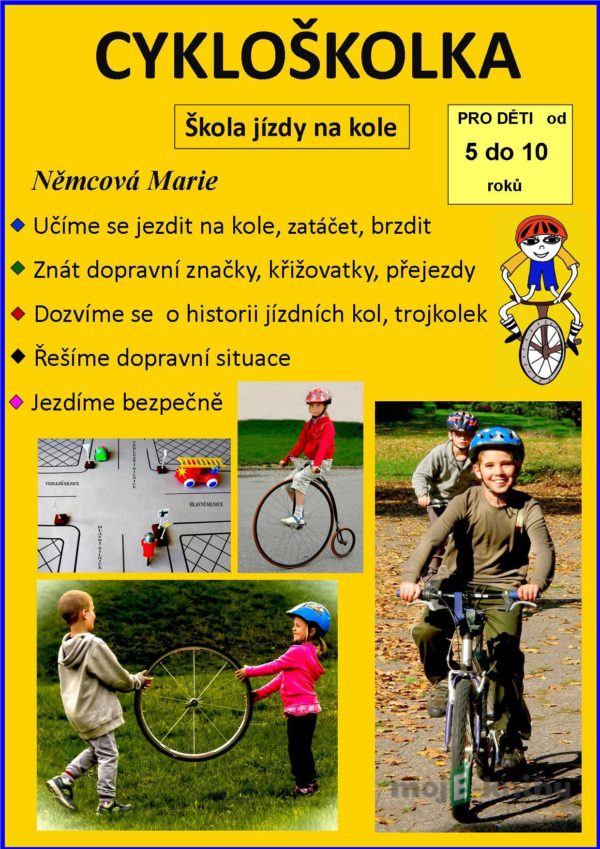 Cykloškolka Škola jízdy na kole - Marie Němcová