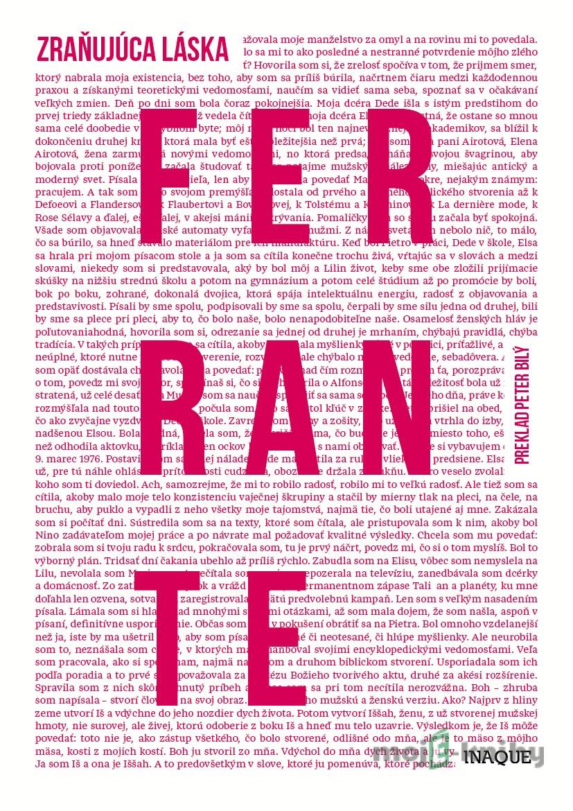 Zraňujúca láska - Elena Ferrante Zraňujúca láska - Elena Ferrante