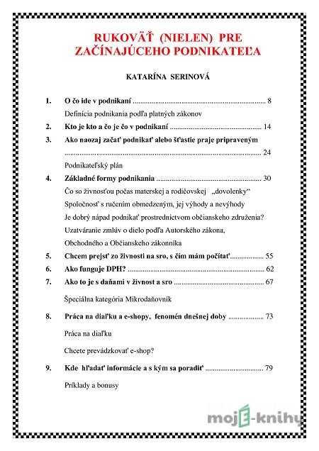 Rukoväť (nielen) pre začínajúceho podnikateľa - Katarína Serinová Rukoväť (nielen) pre začínajúceho podnikateľa - Katarína Serinová
