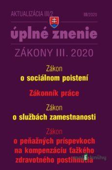 Aktualizácia III/2 2020 -  Sociálne poistenie, Zákonník práce, Služby zamestnanosti
