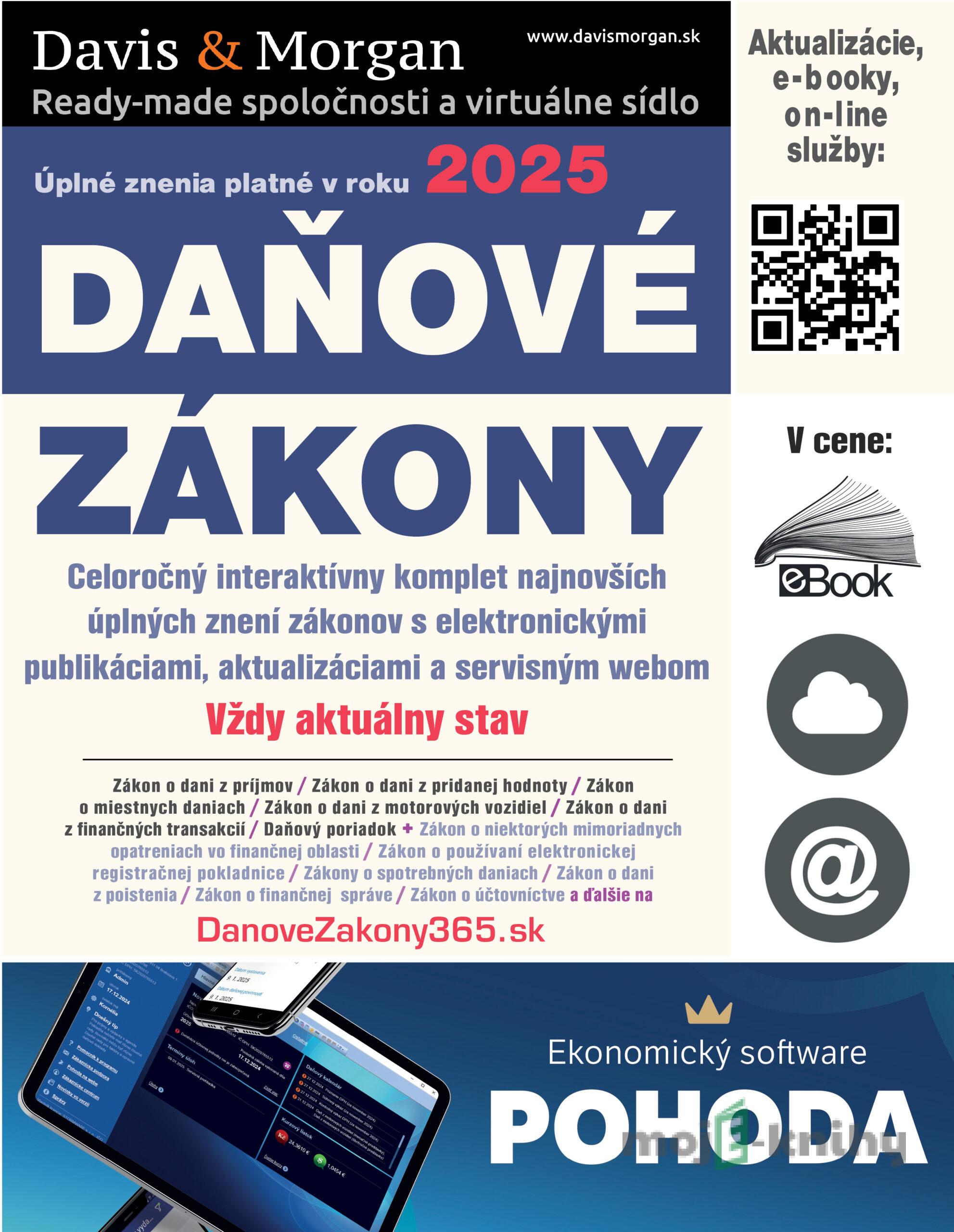 Daňové zákony 2025 - Úplné znenie platné v roku 2025 Daňové zákony 2025 - Úplné znenie platné v roku 2025