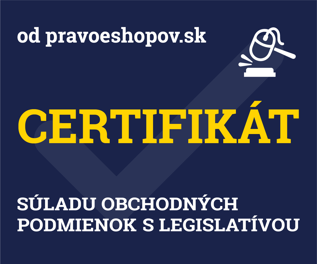 Certifikát od pravoeshopov.sk